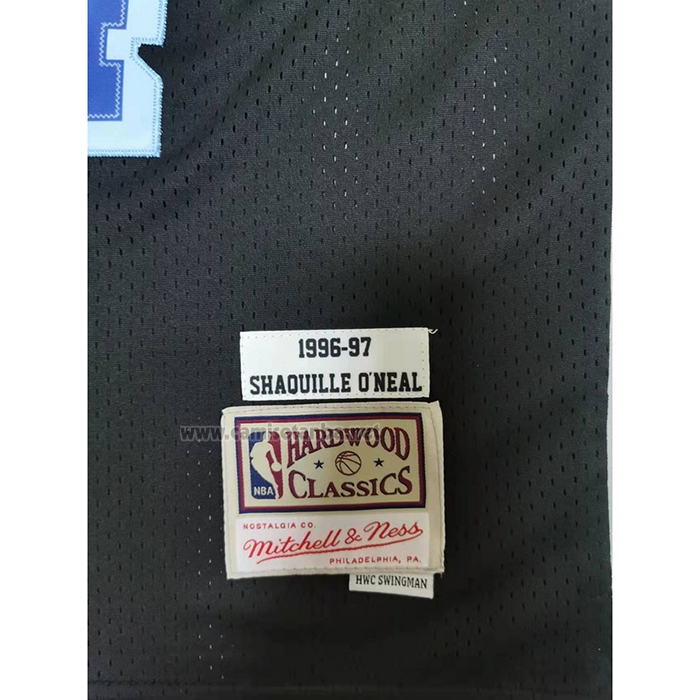 Camiseta Los Angeles Lakers Shaquille O'Neal #34 Mitchell & Ness 1996-97 Azul Negro